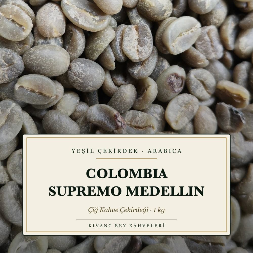 KIVANCBEY YEŞİL ÇEKİRDEK ARABICA COLOMBIA SUPREMO MEDELLIN 1000 G