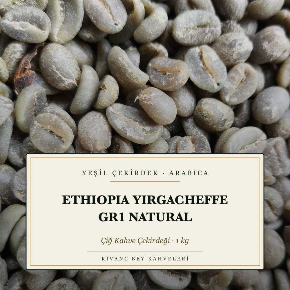 KIVANCBEY YEŞİL ÇEKİRDEK ARABICA ETHIOPIA YIRGACHEFFE GR1 Natural 1000 G